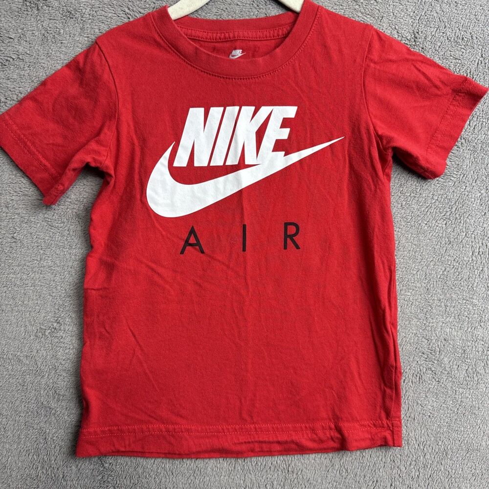 Nike Little Boy's Futura Air T-Shirt Short Sleeve Crew Neck University Red Sz. 4